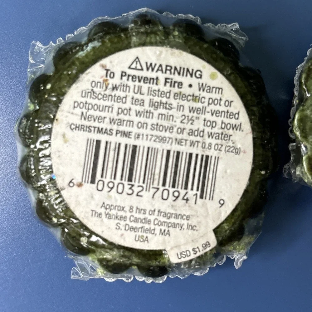 Yankee Candle Wax Tarts Christmas Pine‎ Lot Of 2